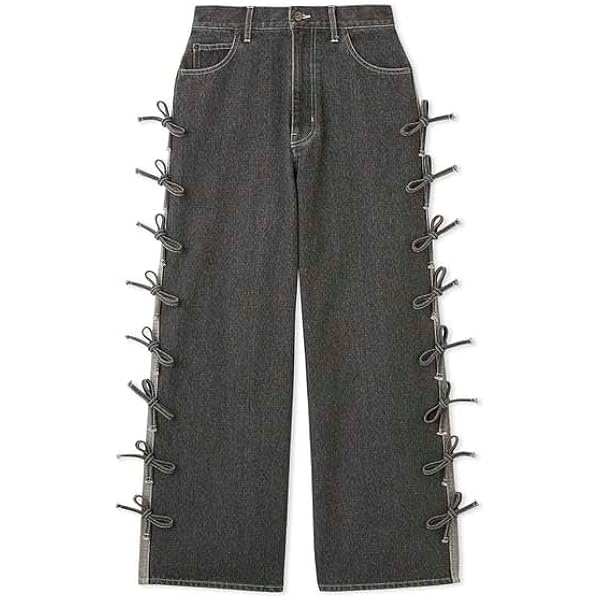 FURFUR リボン付きライトブルーデニム　完売 良品》 FURFUR リボンデコレーションデニムパンツ ライトブルー